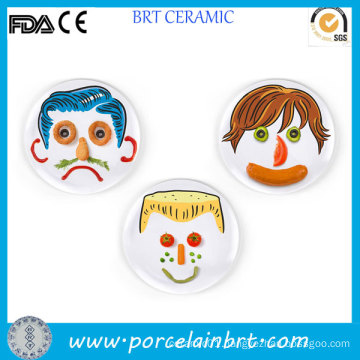 Interesting DIY Food Porcelain Children Face Plate